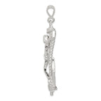 Mariner Cross Pendant in Sterling Silver, 66mm Textured & Diamond-Cut - Sophia Jewelers