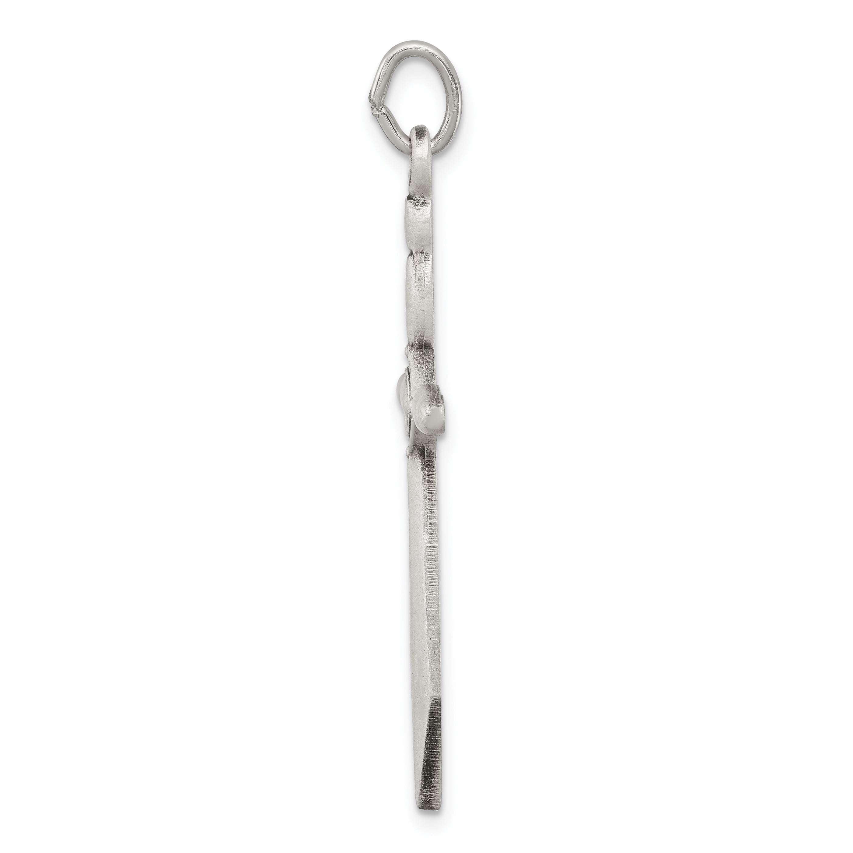 Sterling Silver 925 Polished Sword Cross Pendant Elegant Die Struck Design Secondary image