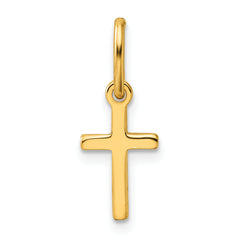 Sterling Silver Gold-tone Polished Small Cross Charm