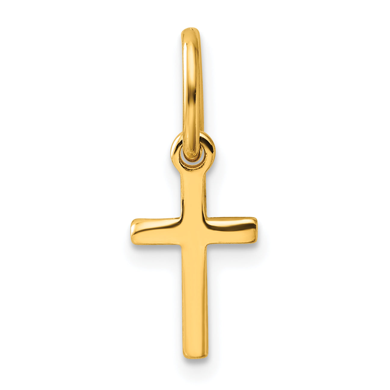 Sterling Silver Gold-tone Polished Small Cross Charm Main image