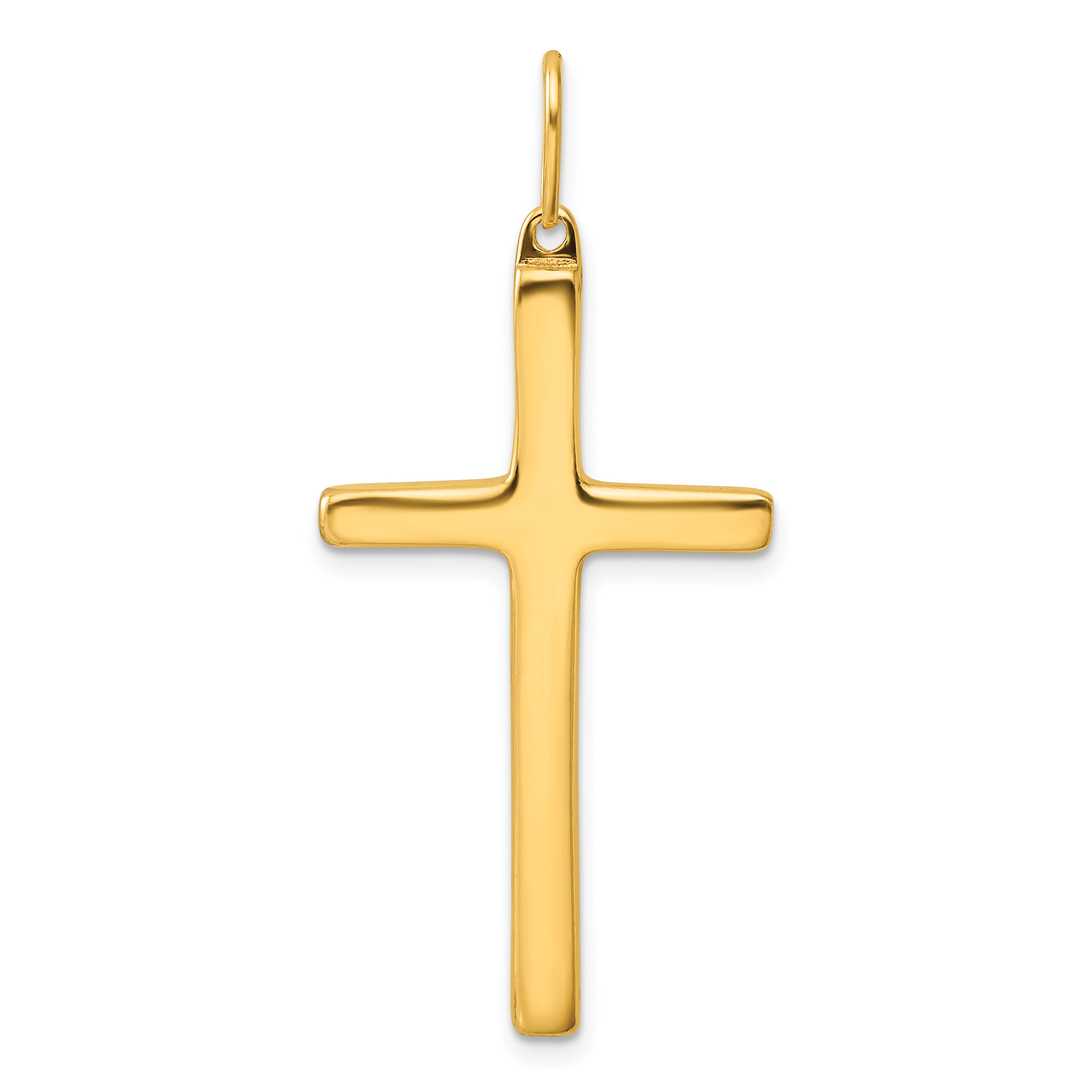 Sterling Silver Gold-tone Polished Cross Pendant Main image
