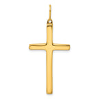 Sterling Silver Gold-tone Polished Cross Pendant