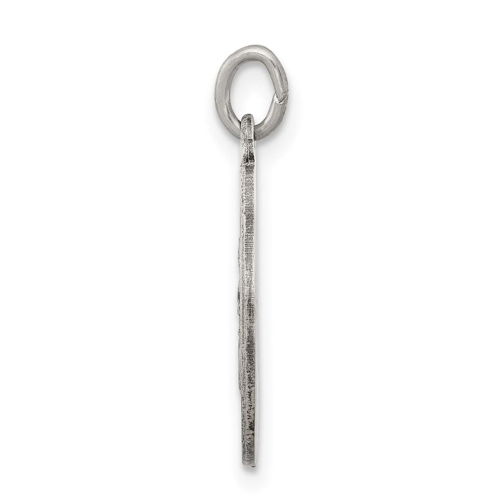 Sterling Silver Antiqued Divino Nino Medal (Divine Infant Jesus) Pendant