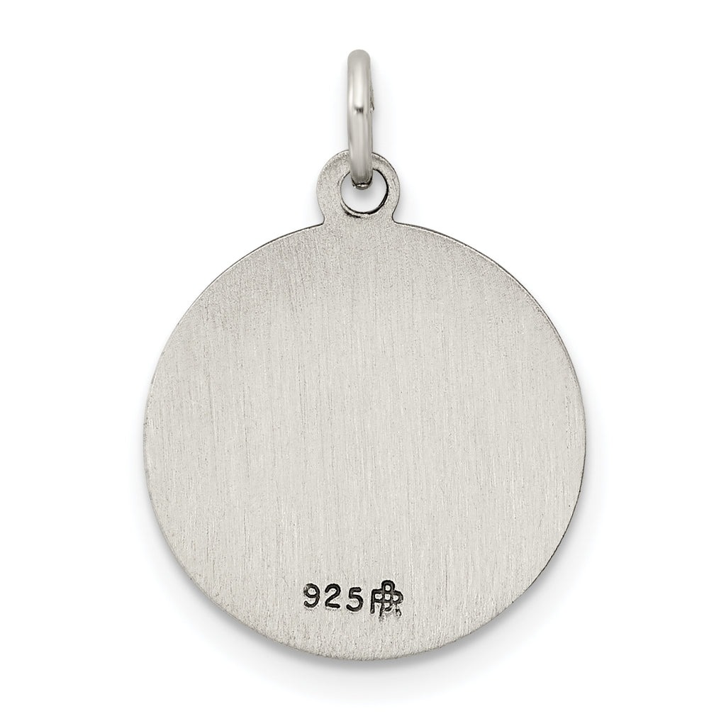 Sterling Silver Antiqued Divino Nino Medal (Divine Infant Jesus) Pendant