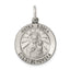 Sterling Silver Antiqued Matka Boska Medal Pendant