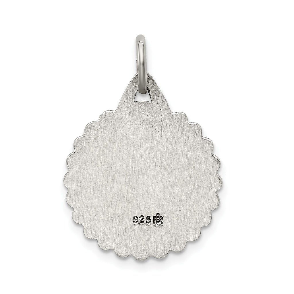 Saint Jude Thaddeus Medal Pendant in Sterling Silver, 26mm - Sophia Jewelers