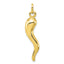 Sterling Silver Gold-tone Italian Horn Pendant