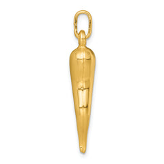 Sterling Silver Gold-tone Italian Horn Pendant