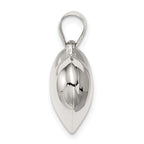 Sterling Silver Polished plated Puffed Heart Charm