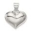Sterling Silver Polished plated Puffed Heart Charm