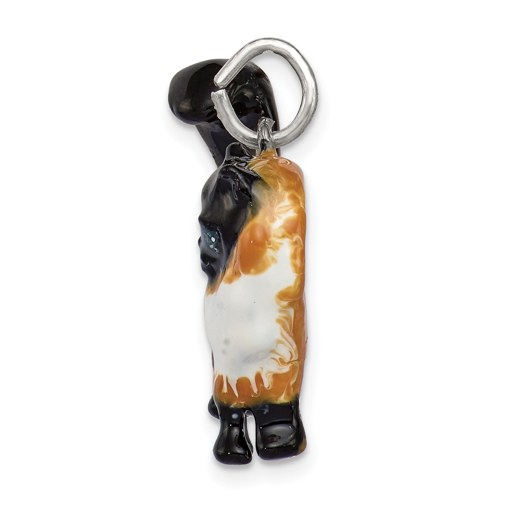 Sterling Silver Enameled Calico Cat Charm Secondary image