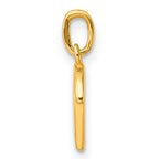 Sterling Silver Gold-tone Polished Letter D Initial Charm