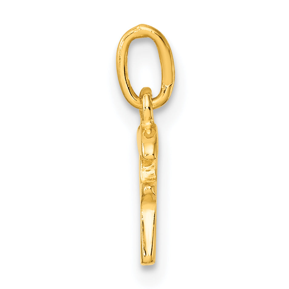 Sterling Silver Gold-tone Polished Letter E Initial Charm