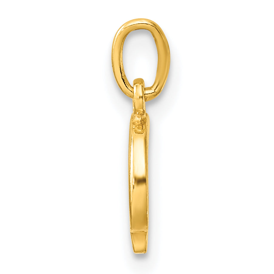 Sterling Silver Gold-tone Polished Letter G Initial Charm Secondary image