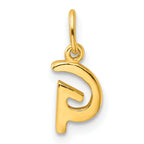 Sterling Silver Gold-tone Polished Letter G Initial Charm