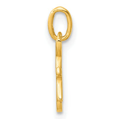 Sterling Silver Gold-tone Polished Letter H Initial Charm