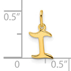 Sterling Silver Gold-tone Polished Letter I Initial Charm