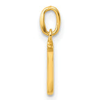 Sterling Silver Gold-tone Polished Letter J Initial Charm