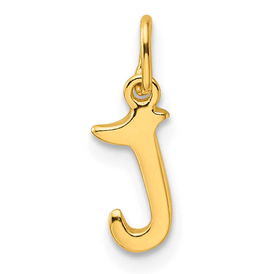 Sterling Silver Gold-tone Polished Letter J Initial Charm Main image