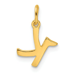 Sterling Silver Gold-tone Polished Letter K Initial Charm