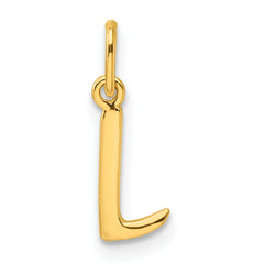 Sterling Silver Gold-tone Polished Letter L Initial Charm