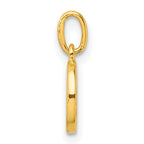 Sterling Silver Gold-tone Polished Letter O Initial Charm
