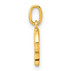 Sterling Silver Gold-tone Polished Letter P Initial Charm
