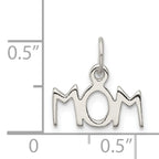 Sterling Silver Polished Mom Charm