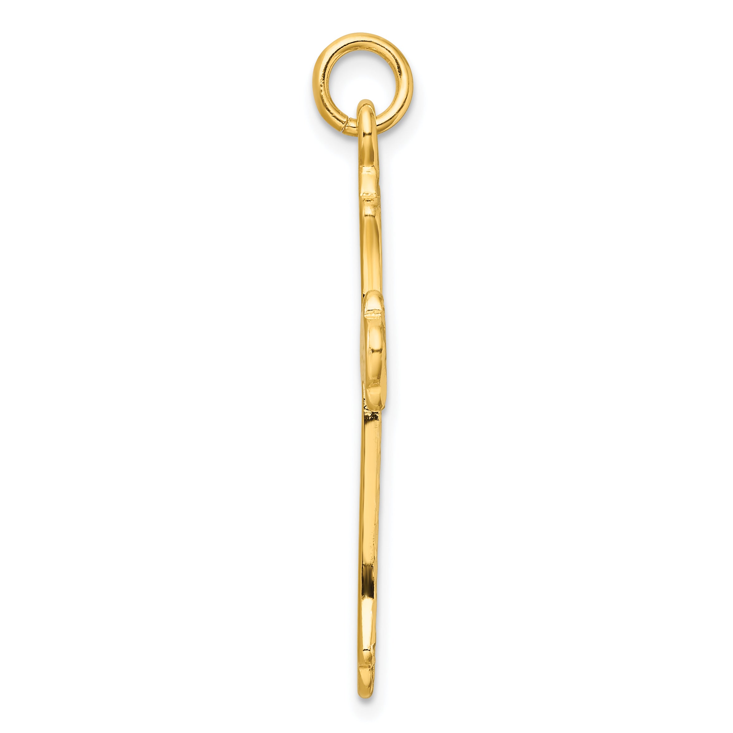 Sterling Silver Gold-tone Polished and D/C  Cross Pendant Secondary image