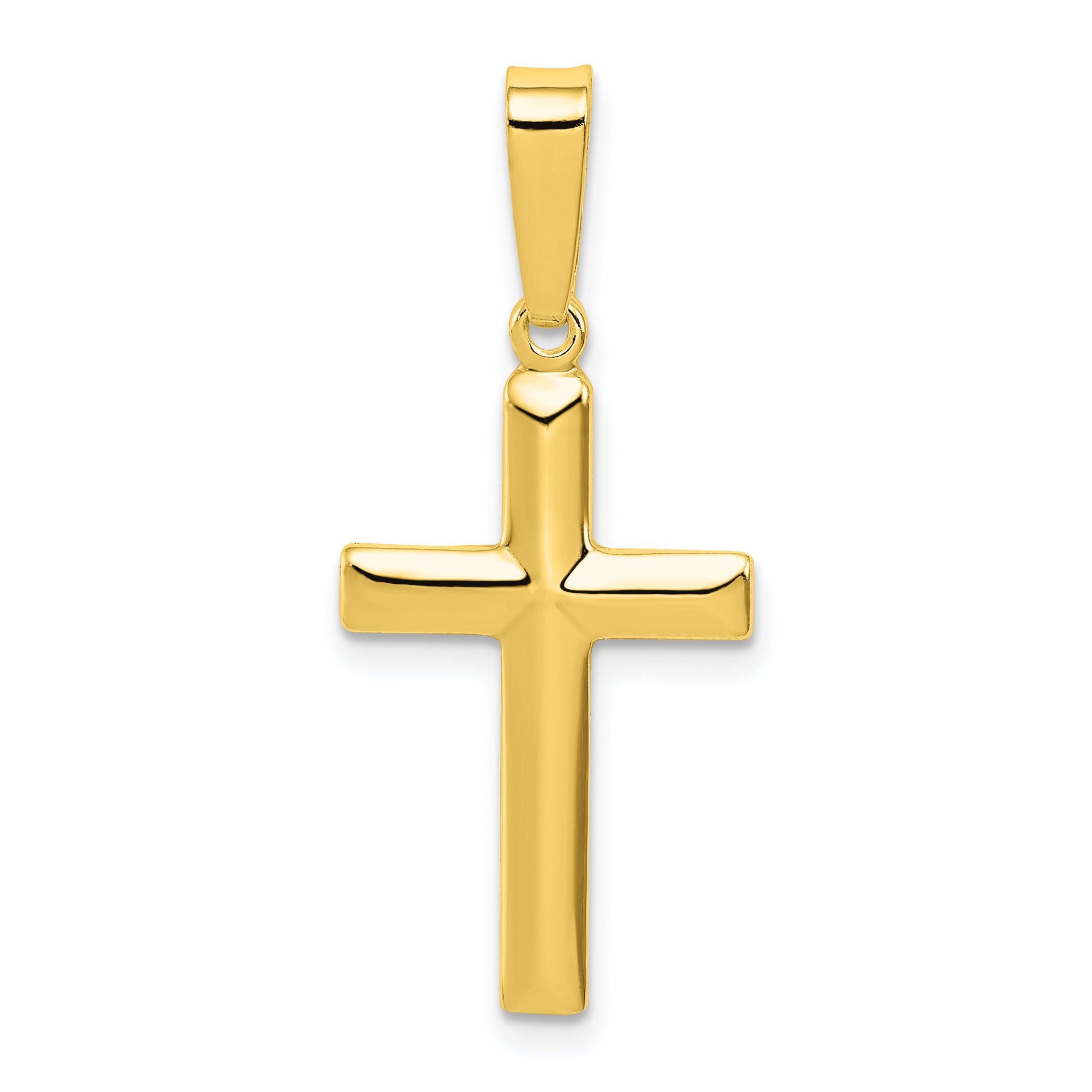 Sterling Silver Gold-tone Polished Cross Pendant Main image