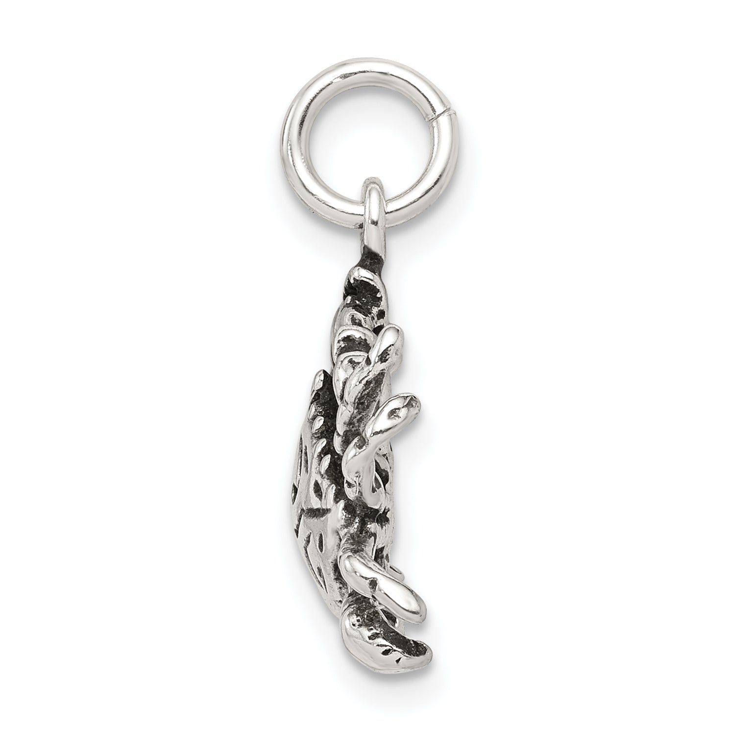 Sterling Silver Antiqued Crab Charm Secondary image