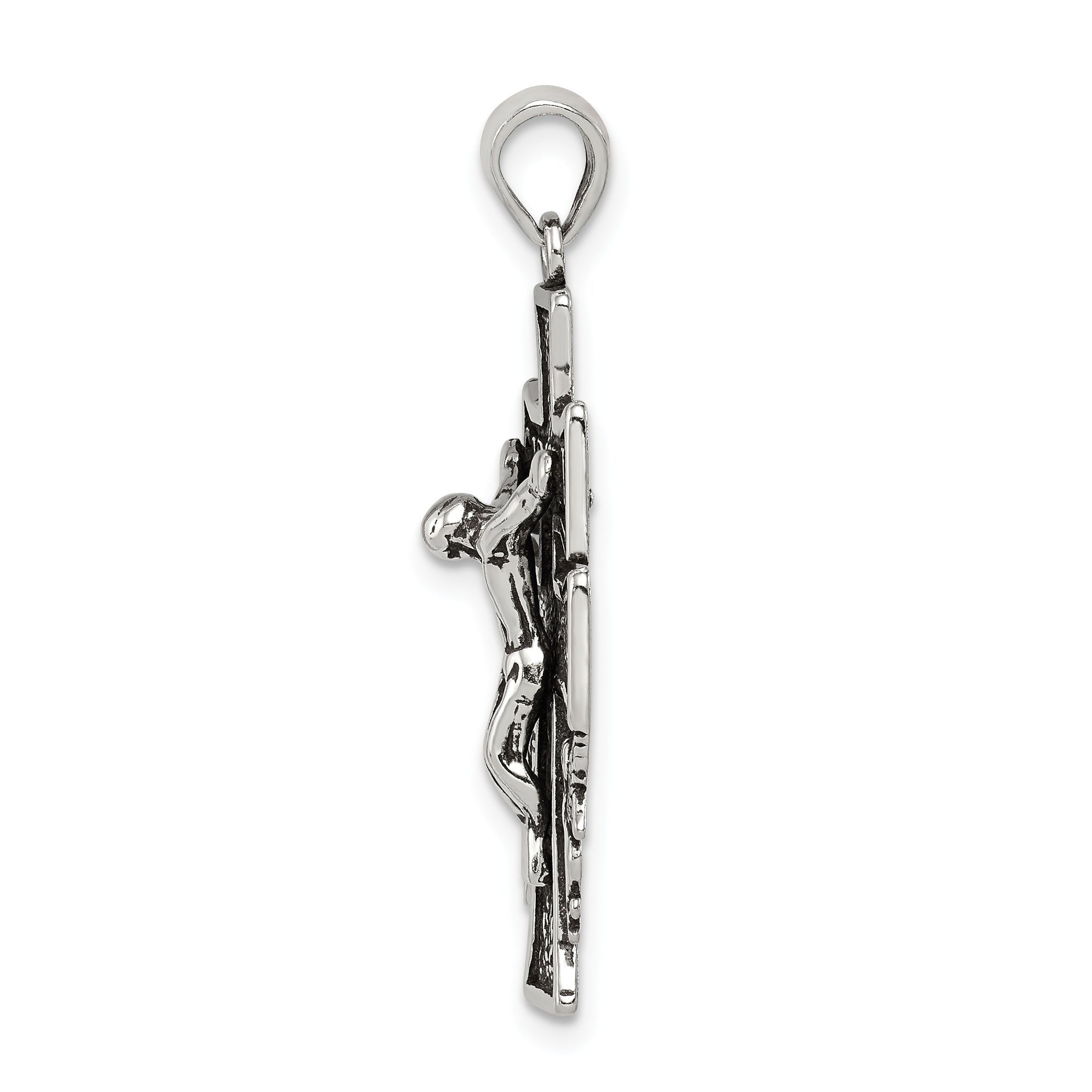 Sterling Silver Antiqued Mini Caravaca Crucifix Pendant Secondary image