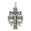 Sterling Silver Antiqued Mini Caravaca Crucifix Pendant