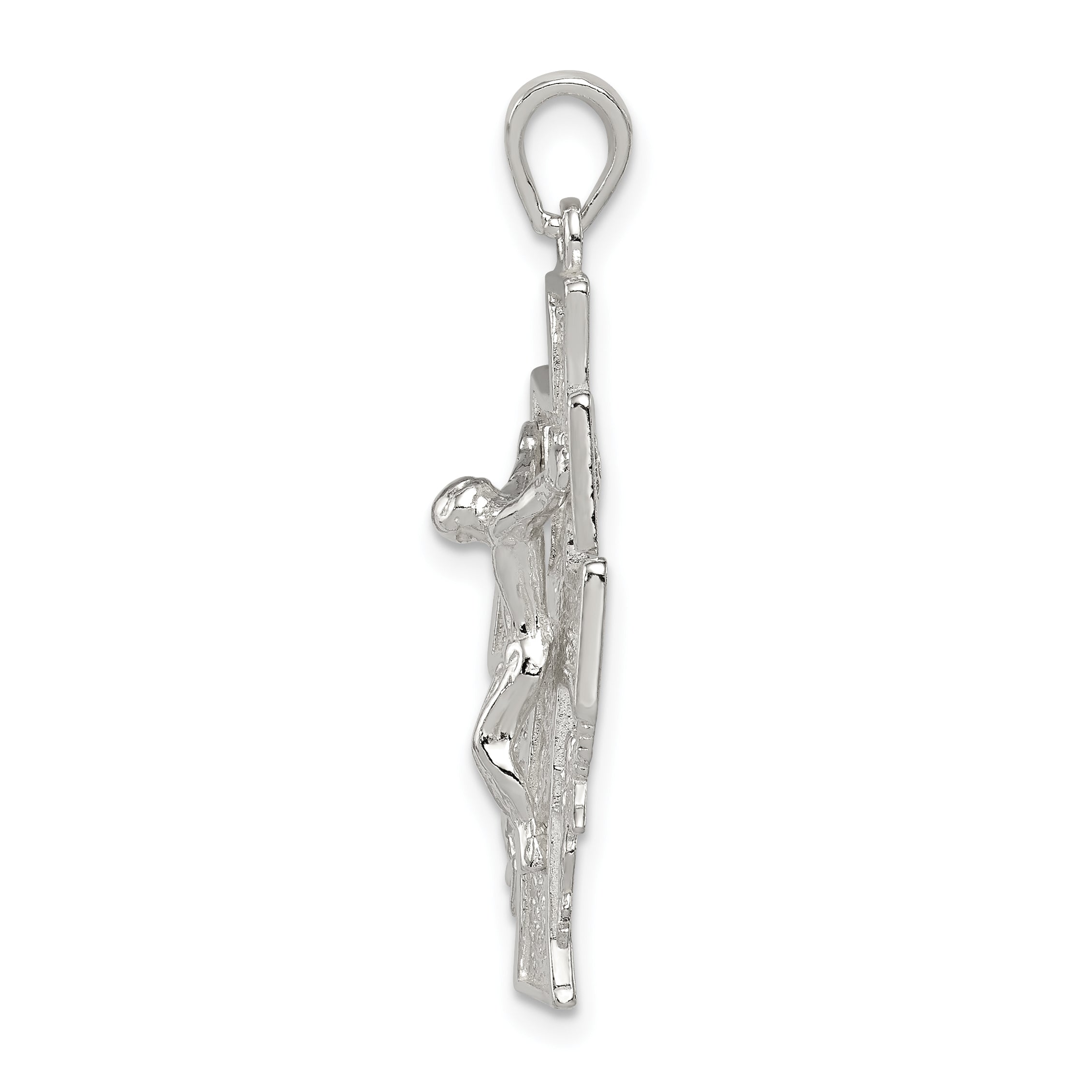 Sterling Silver Polished Mini Caravaca Crucifix Pendant Secondary image
