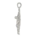 Sterling Silver Polished Mini Caravaca Crucifix Pendant