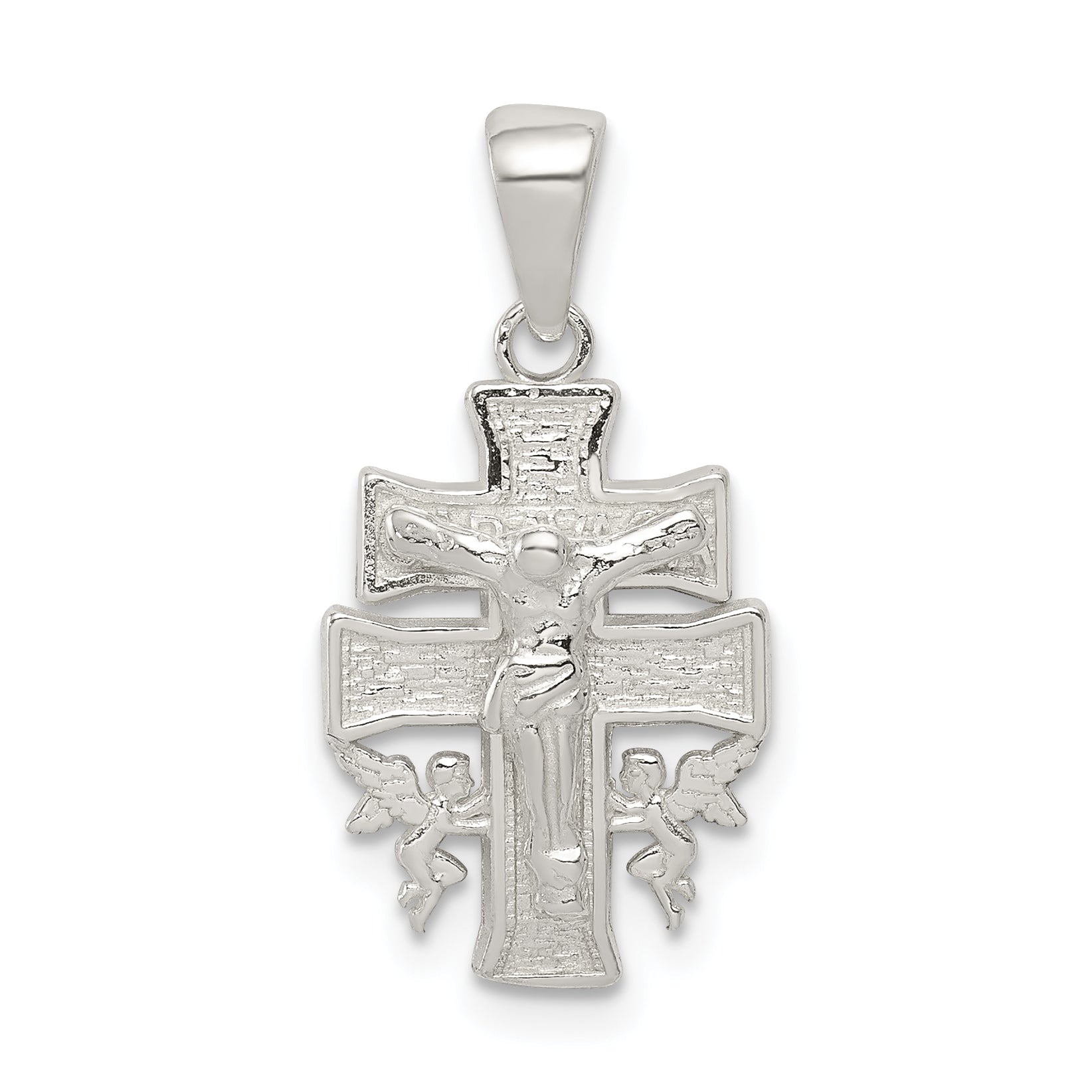 Sterling Silver Polished Mini INRI Crucifix Pendant Main image