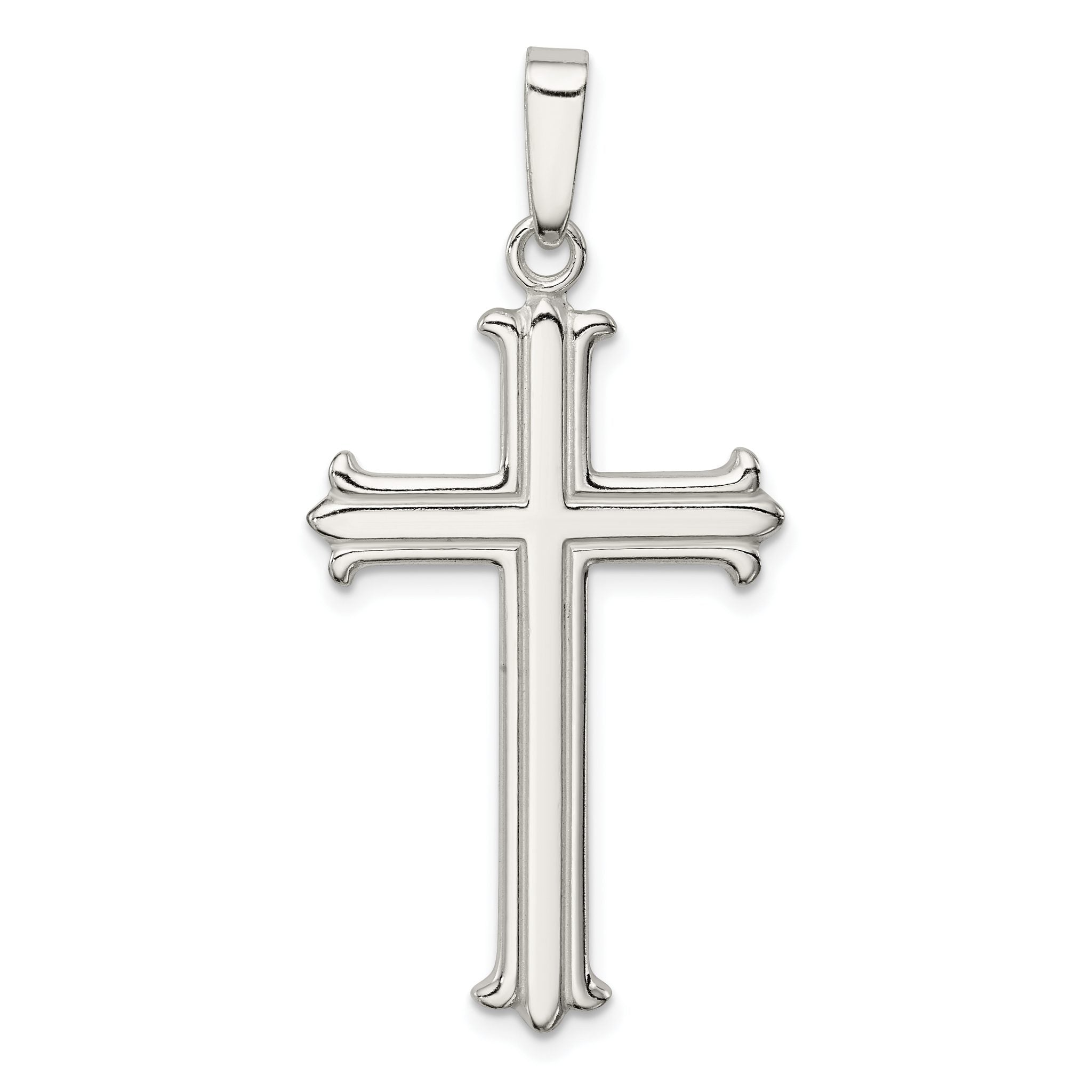 Fleur-de-Lis Cross Pendant in Sterling Silver Secondary image