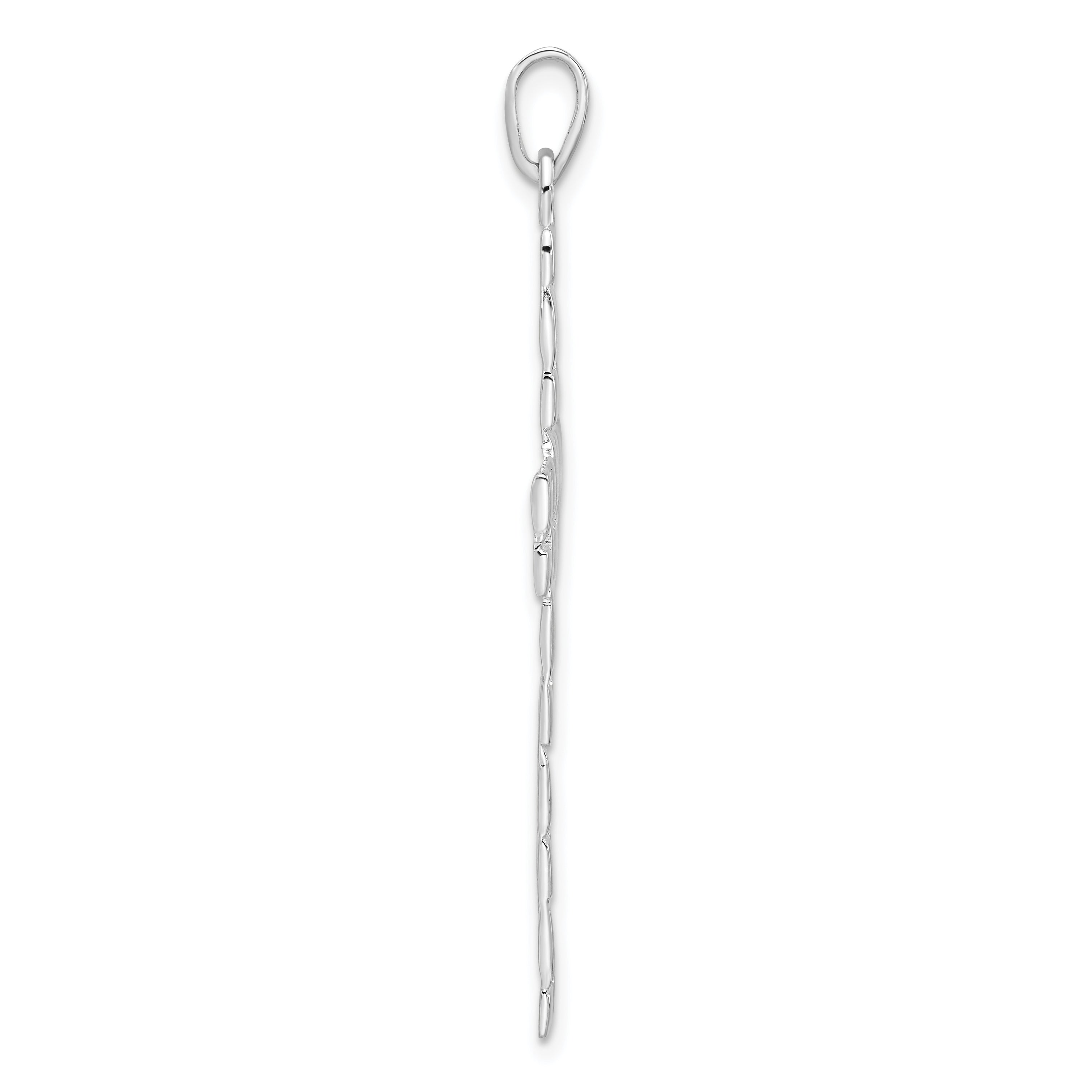 Sterling Silver Polished Woven Cross Pendant Secondary image