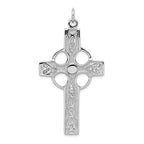 Celtic Cross Pendant in Sterling Silver, 47mm Textured - Sophia Jewelers