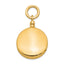 Sterling Silver Gold-tone Polished Round Ash Holder Pendant