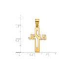 Jesus Cross Pendant in Gold-Plated Sterling Silver - Sophia Jewelers
