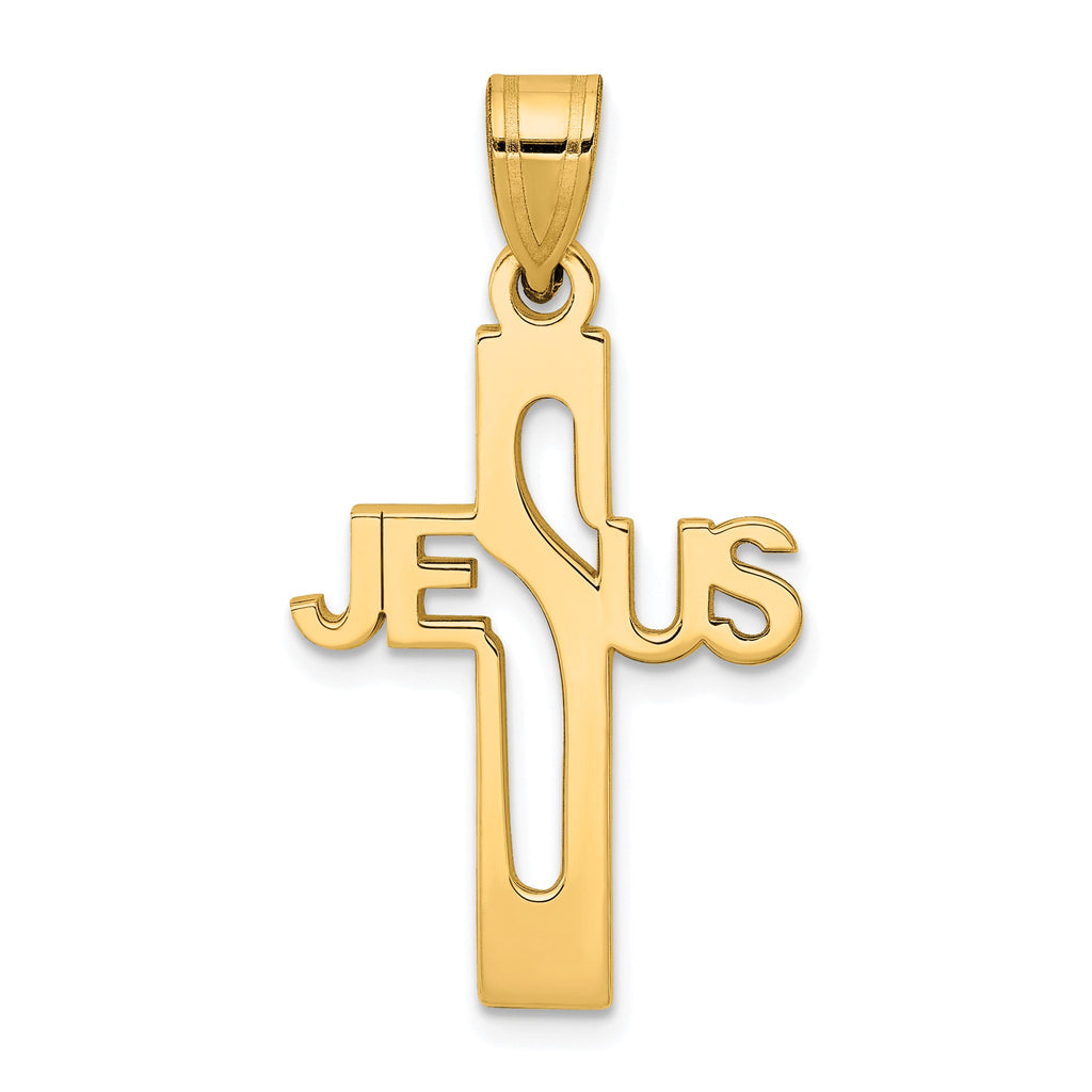 Jesus Cross Pendant in Gold-Plated Sterling Silver - Sophia Jewelers