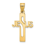 Jesus Cross Pendant in Gold-Plated Sterling Silver - Sophia Jewelers