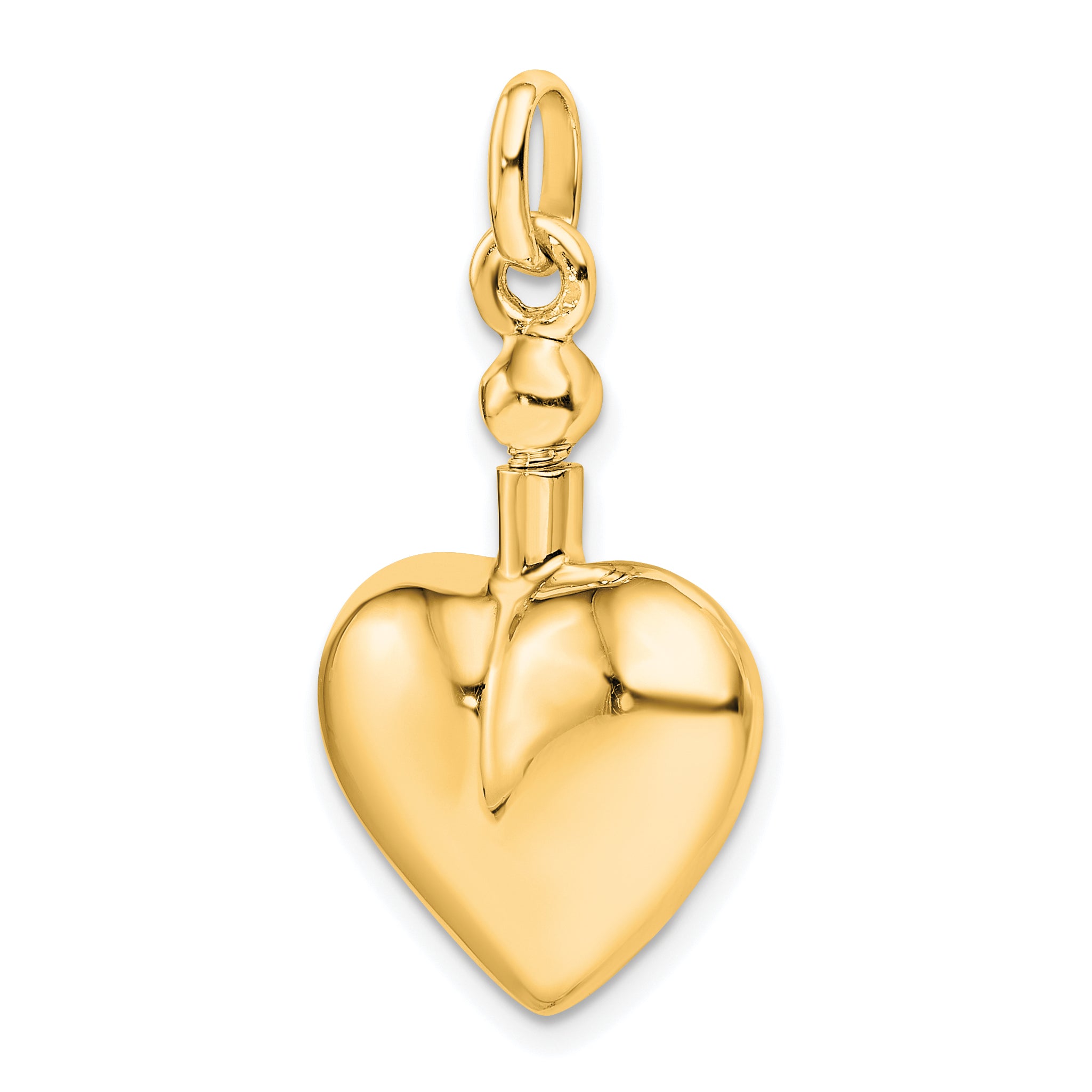 Sterling Silver Gold-Tone Polished Screw Top Ash Holder Pendant