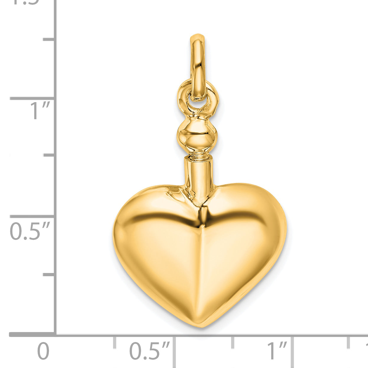 Sterling Silver Gold-Tone Polished Screw Top Ash Holder Pendant