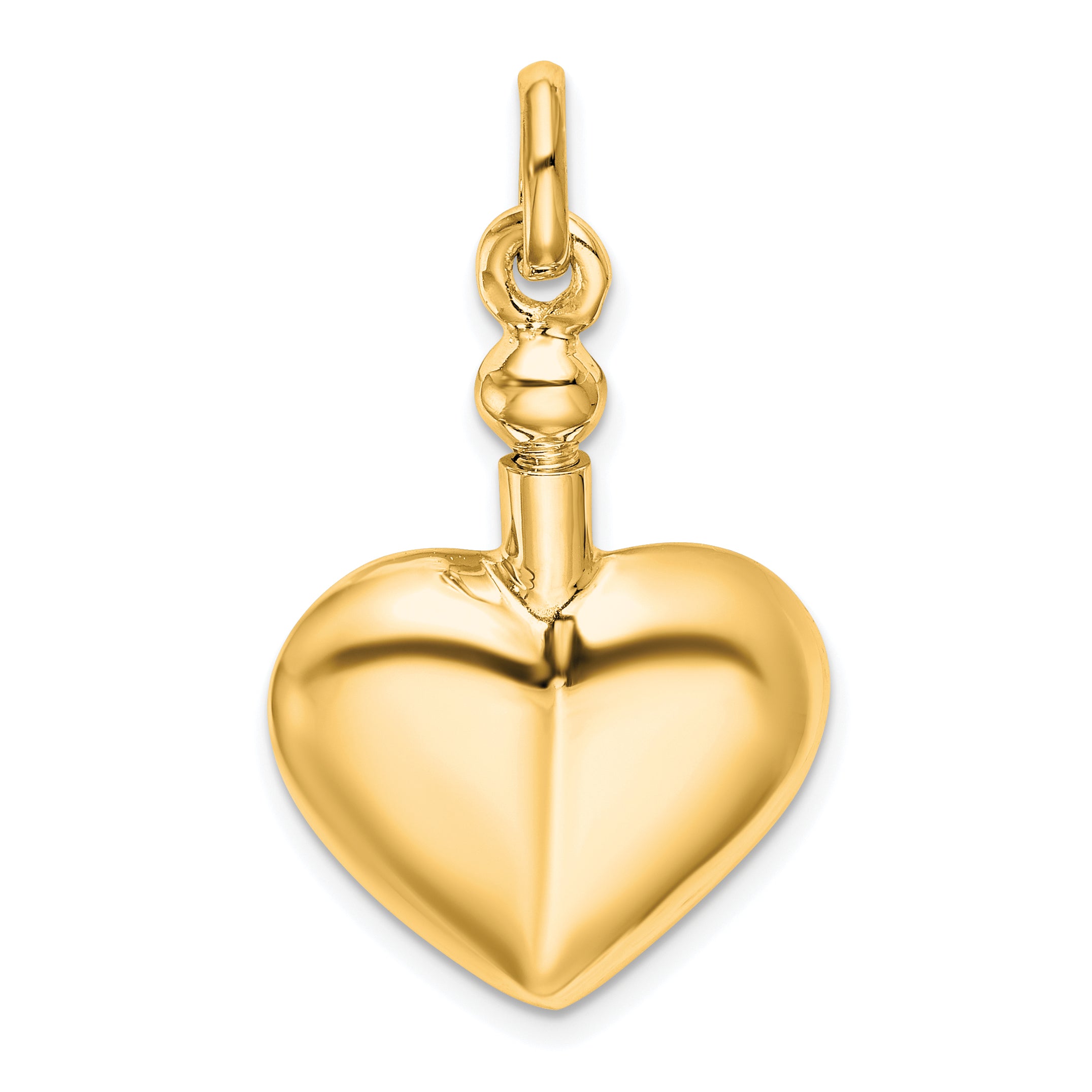 Sterling Silver Gold-Tone Polished Screw Top Ash Holder Pendant Main image