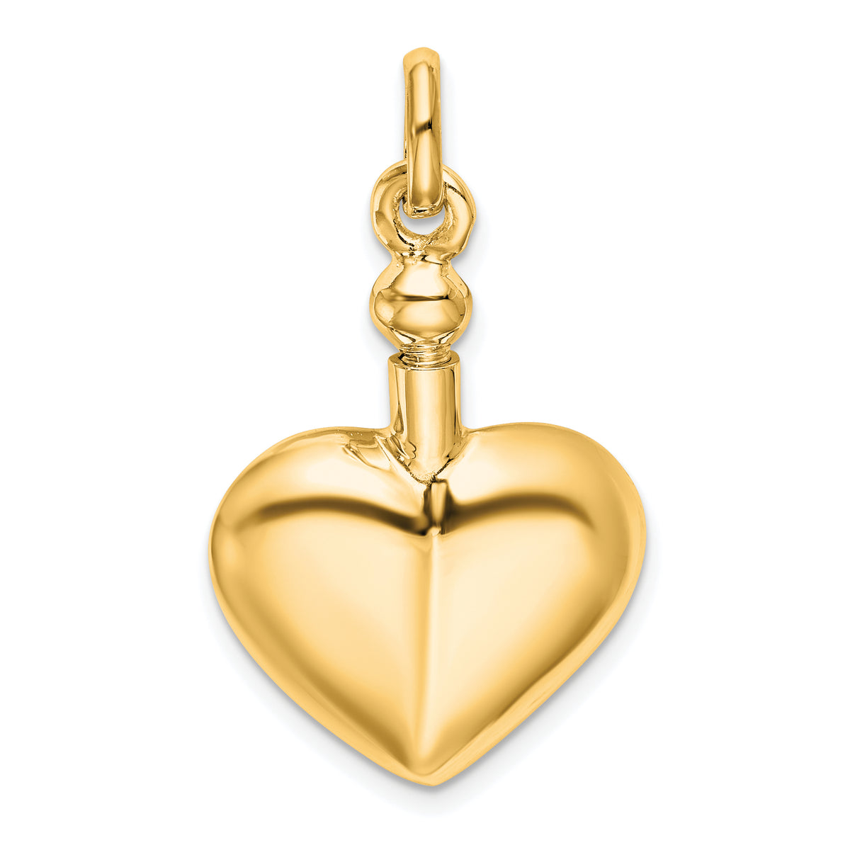 Sterling Silver Gold-Tone Polished Screw Top Ash Holder Pendant