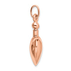 Sterling Silver Rose Gold-Tone Polished Screw Top Ash Holder Pendant