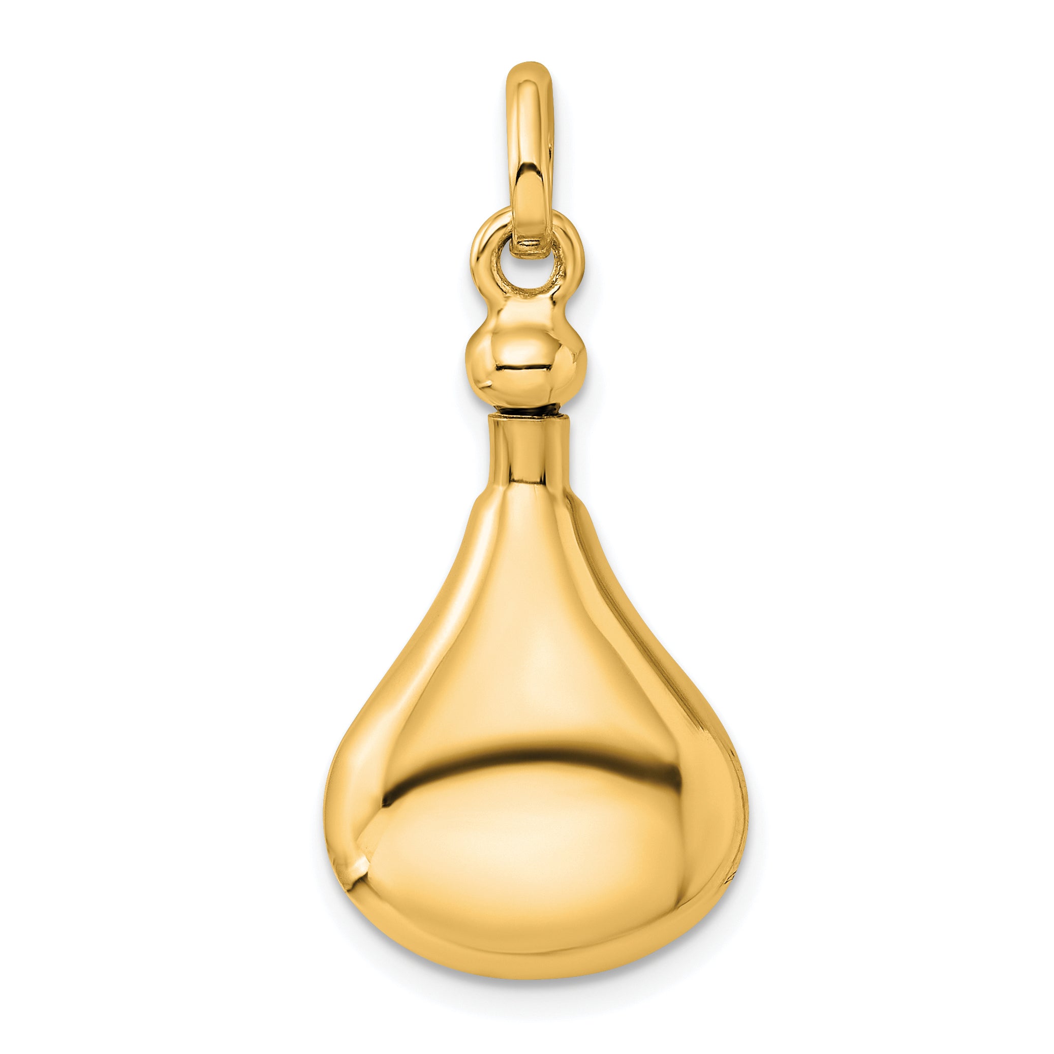 Sterling Silver Gold-tone Polished Screw Top Ash Holder Pendant