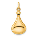 Sterling Silver Gold-tone Polished Screw Top Ash Holder Pendant